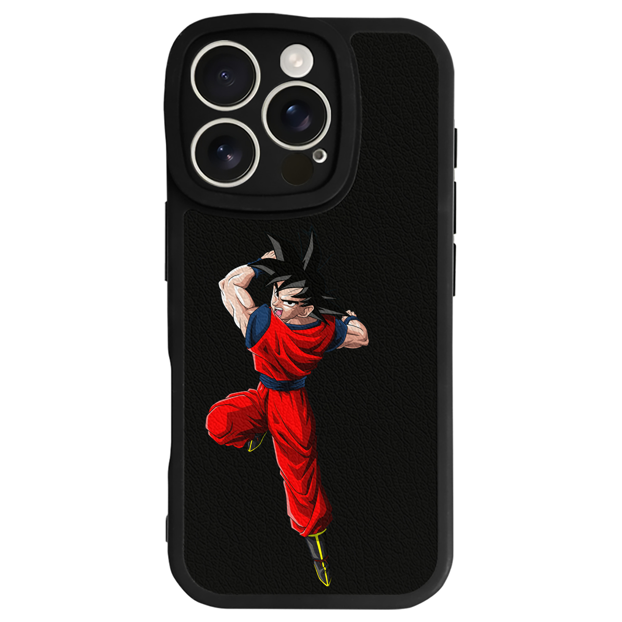 （画像用） ドラゴンボール 孫悟空（そん ごくう）Son Goku カカロット DRAGON BALL Kakarotto 【iPhone 16シリーズ対応】シリコンスマホケース（レザー調） 材質：シリコン